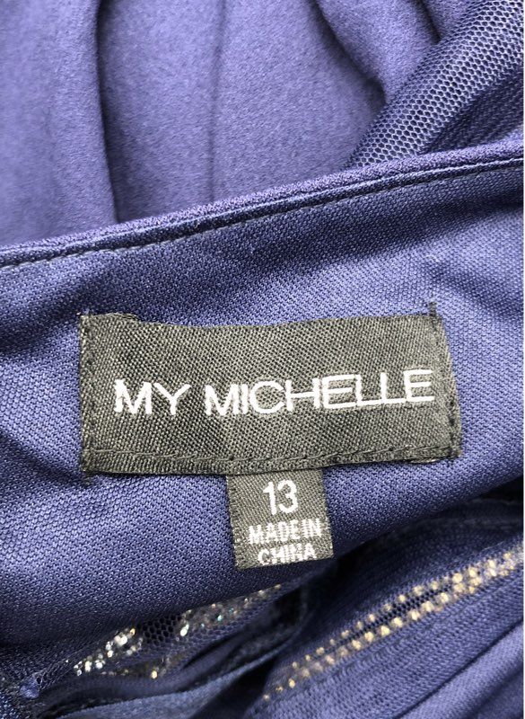 NWT My Michelle Women's Navy Maxi Dress - Size 13