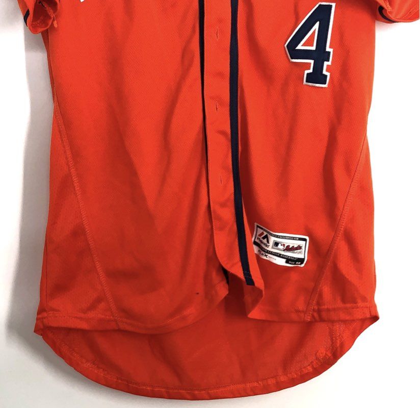 Majestic Men's Houston Astros George Springer #4 Orange Flex Base Jersey Sz 40