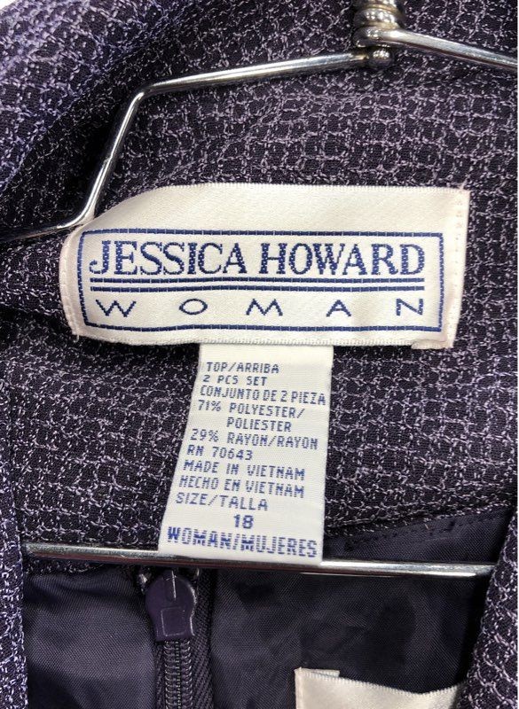 NWT Jessica Howard Women's Purple Maxi Dress & Jacket 2-Piece Set - Size 18W