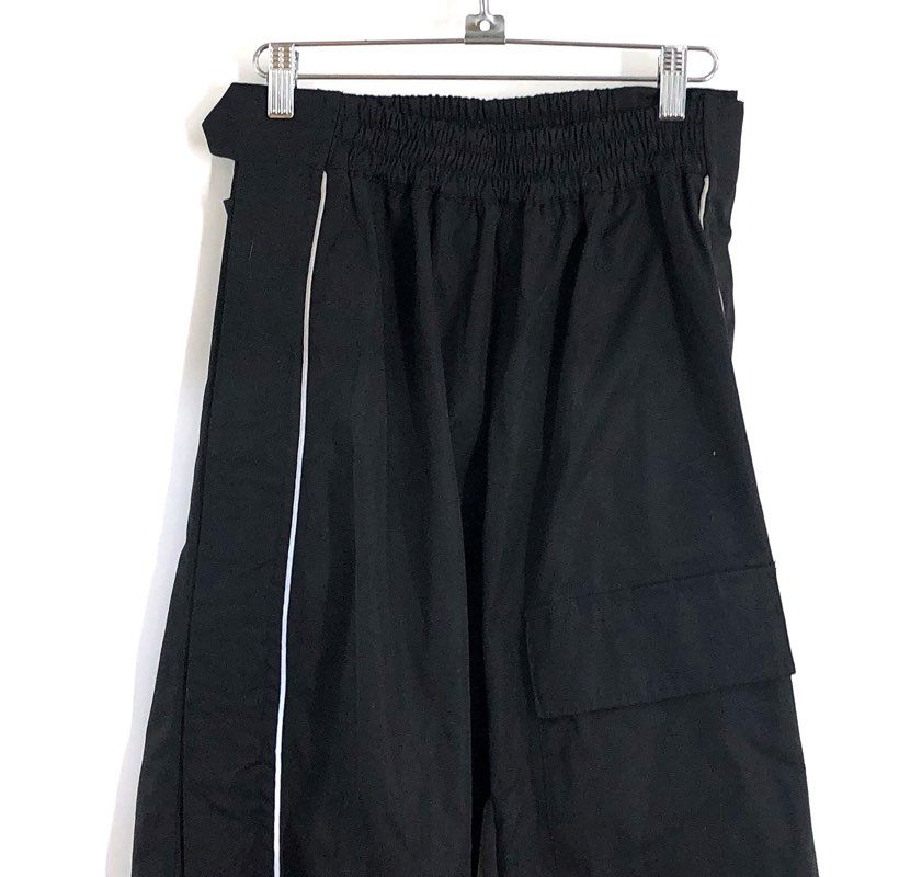 Vintage Y2K Harley-Davidson Black Riding Overpants Reflective Side Zip Sz S