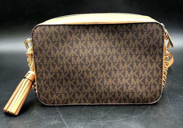 Michael Kors Brown\Tan\Black Leather 'Jet Set' Crossbody Bag (+COA)