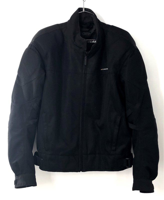 Firstgear Men's Black Mesh Motorcycle Riding Jacket Armored Size L