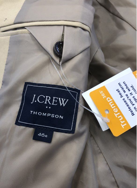 NWT J. Crew Men's Tan Suit Blazer - Size 46R