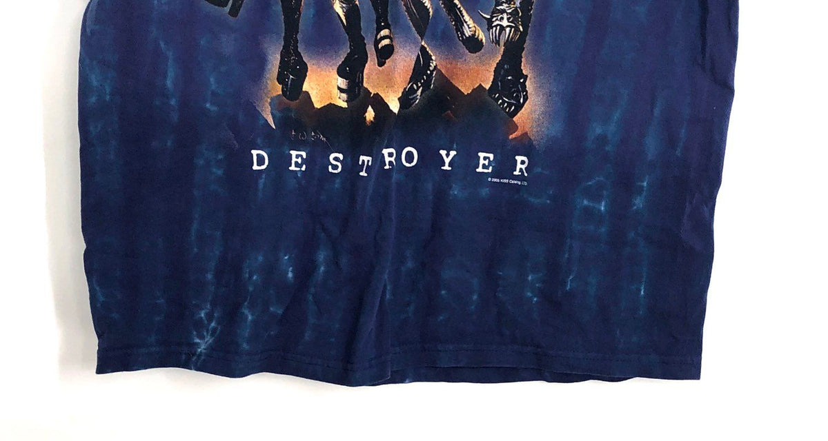 KISS Destroyer Album Tie Dye T-Shirt Reprint Liquid Blue Sz M