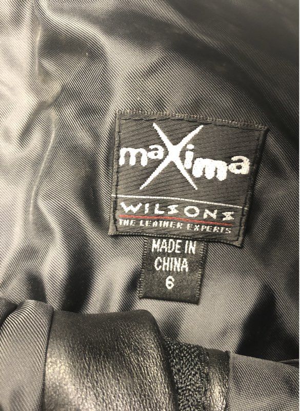 Vintage 90s Wilsons Leather Women's Black Maxima Leather Jeans Pants NWT Sz 6