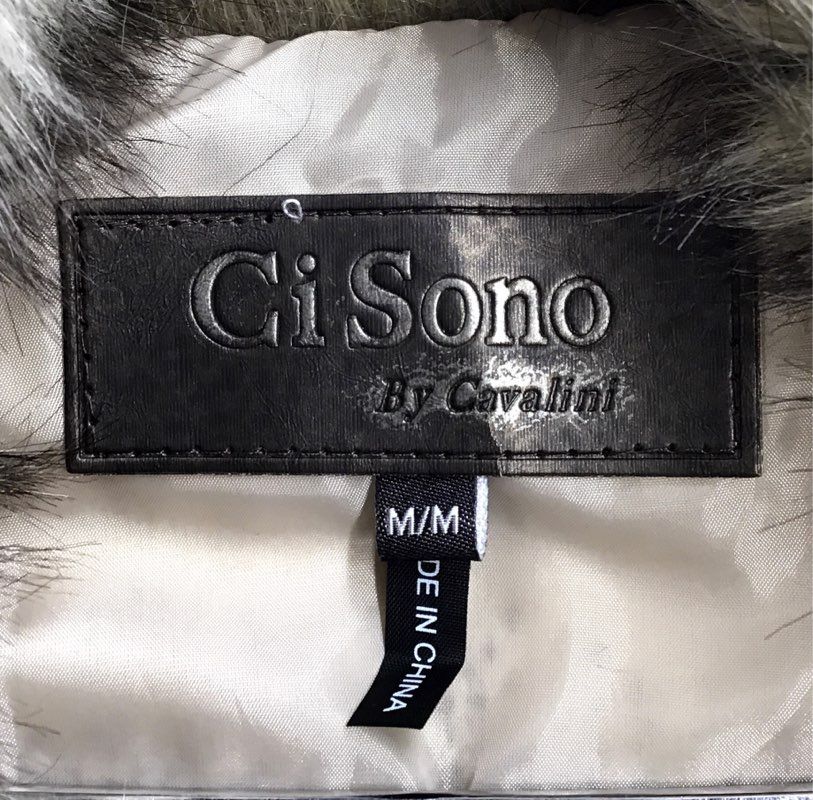 Ci Sono By Cavalini Women's Beige Faux Fur Vest - Size M