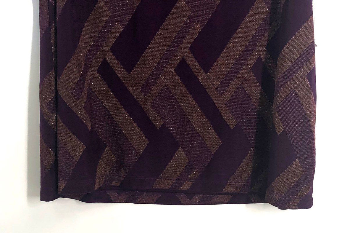 Chico's Women's Travelers Lurex Jacquard Tank Top Mystique Purple Sz 1 NWT