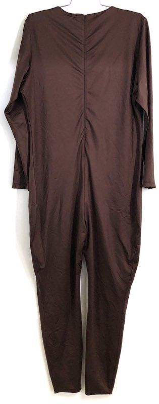 SKIMS Women's Brown Essential Long Sleeve Catsuit Unitard Jumpsuit Size 4X