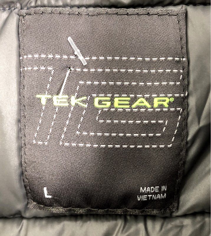 Tek Gear Men's Navy Blue Quilted Puffer Vest Full Zip Sleeveless Jacket L NWT
