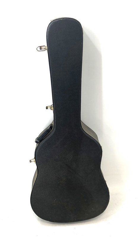 Hardshell Guitar Case for Acoustic Dreadnought Guitar Black w/ Plush Interior