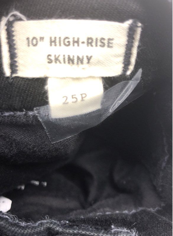 Madewell Women's Lot 2 10" High Rise Skinny Jeans Black Blue Distressed Sz 25P