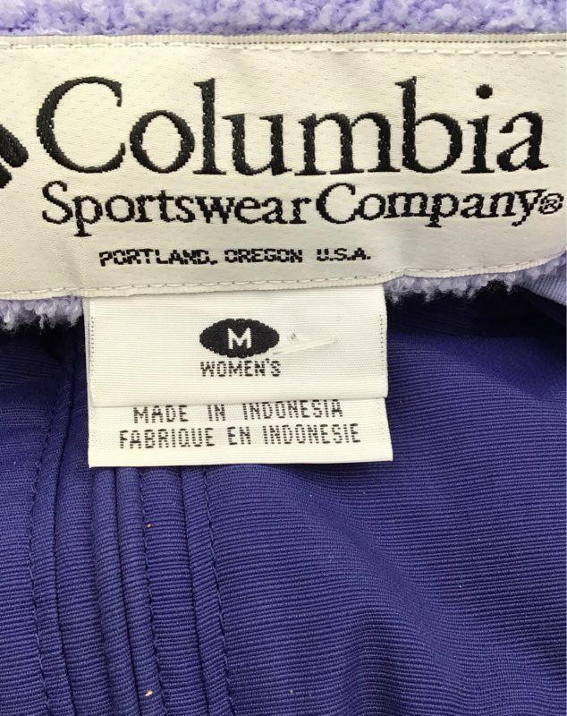 Columbia Women&#39;s Purple Hooded Full Zip Windbreaker Jacket - Size Medium