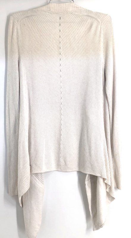 Lululemon Women's Cream Ribbed Open Front Wrap Cardigan
