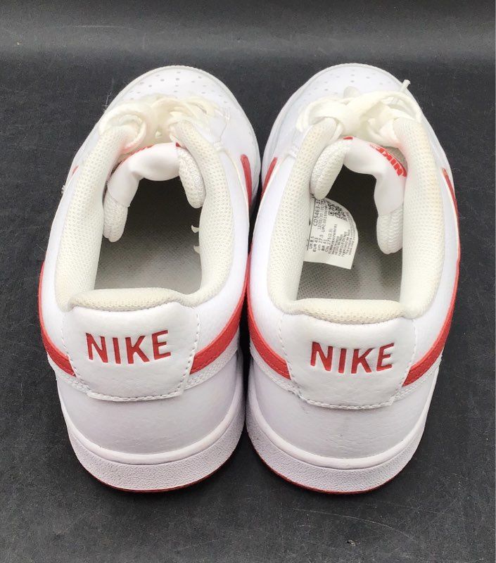 Nike Court Vision Low White University Red Men's Low Top Sneakers Size 9.5
