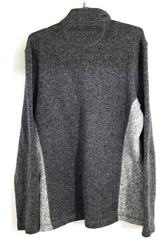 Woolrich Men's Gray Marled Quarter Zip Sweater Fleece Pullover Jacket Size L