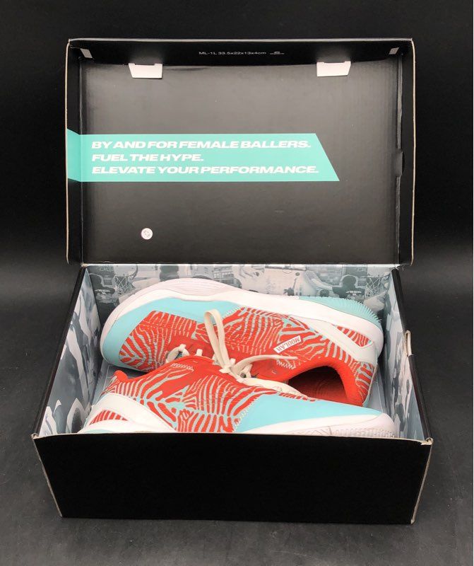 Moolah Kicks Neovolt Low MK1 Red Teal Women's Basketball Shoes Size 11