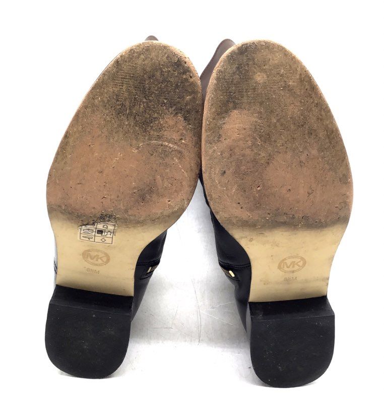 Michael Kors Women's Black Brown Riding Boots - Size 8.5M