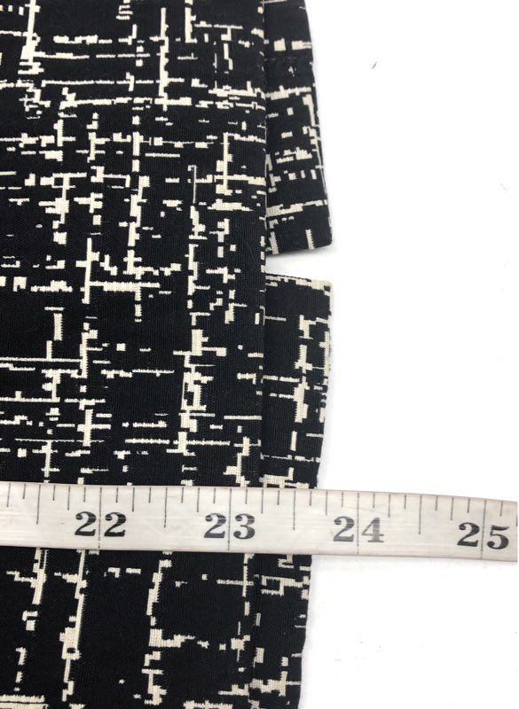 Kasper Women's Black White Abstract Print Cotton Blend Pencil Skirt Petite 6P