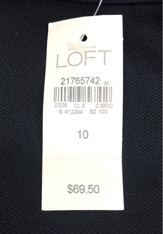Ann Taylor LOFT Women's Black Skinny Fit Zipper Pocket Pants Sz 10 NWT