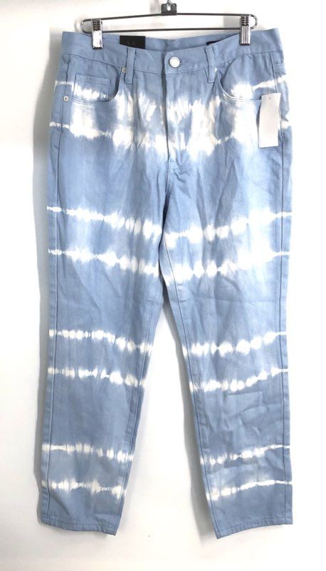 [BLANKNYC] Women's Rivington High-Rise Tapered Tie-Dye Jeans Blue White NWT 28
