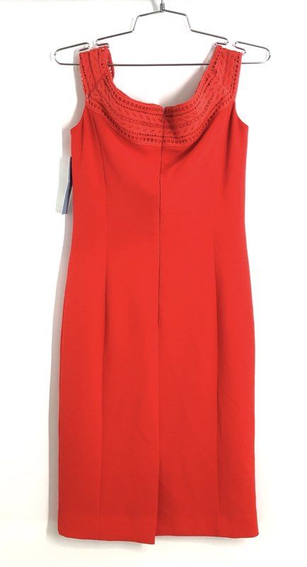 Antonio Melani Women's Strawberry Layla Sheath Dress Lattice Neckline NWT Sz 2