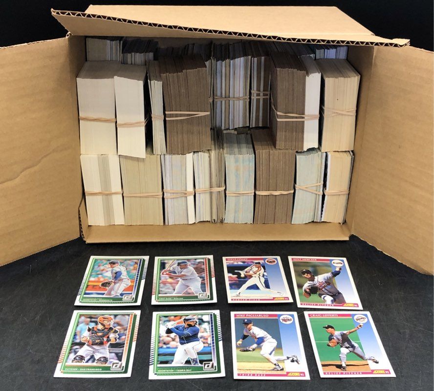 11.8 Lbs. Lot Of Score Baseball MLB Cards. Medium Box, Unsorted