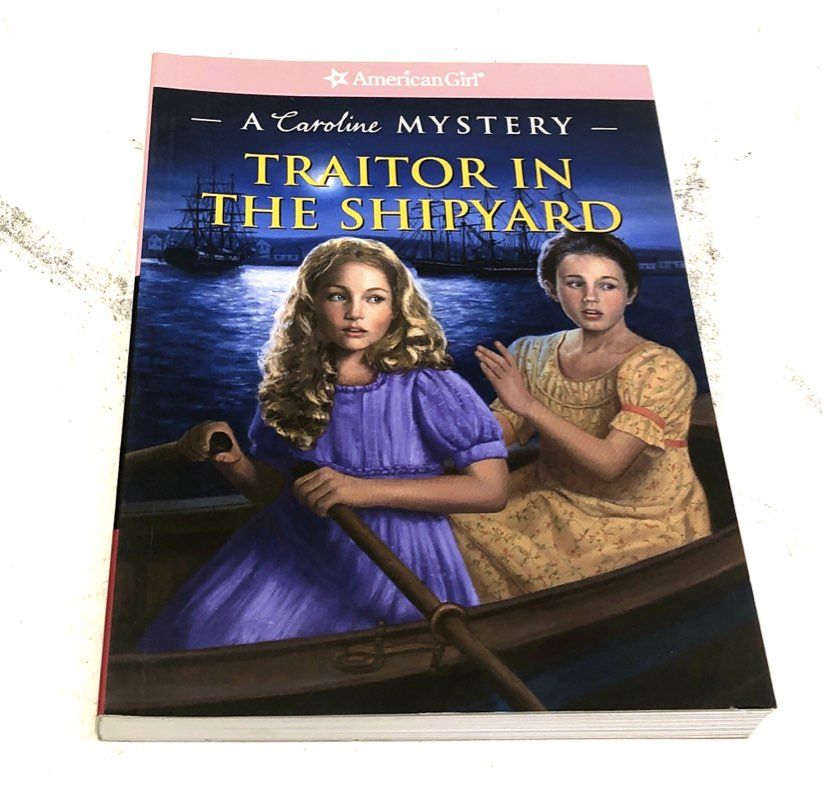 American Girl Caroline Mystery Book Lot (2) Traitor Shipyard Traveler Tricks