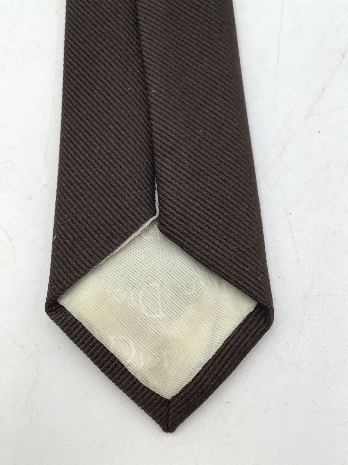 Christian Dior Men&#39;s Brown Pointed Tie With COA