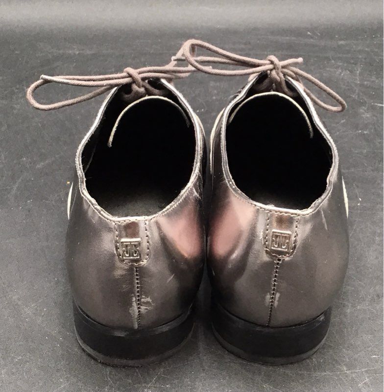 Ivanka Trump Glie Metallic Pewter Cap Toe Oxfords Dress Shoes Womens Size 8