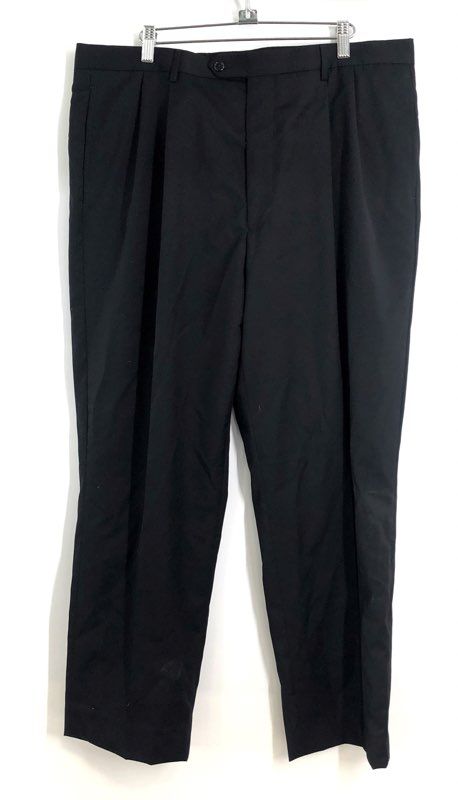 Jos. A. Bank Men's Black Signature Gold Pleated Wool Pants NWT Sz 38 Regular