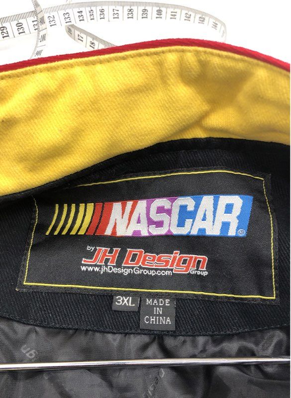 JH Design NASCAR Caterpillar Jacket Jeff Burton RCR #31 Black Yellow 3XL