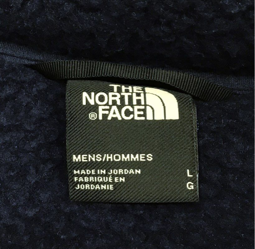 The North Face Men's Navy Blue Sherpa Full Zip High Pile Fleece Jacket Size L