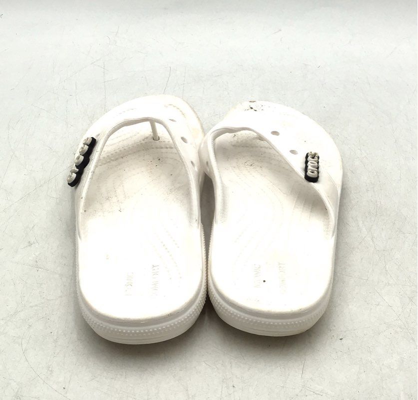 Crocs Women&#39;s White Casual Slip-On Flip-Flop Sandals - Size 10