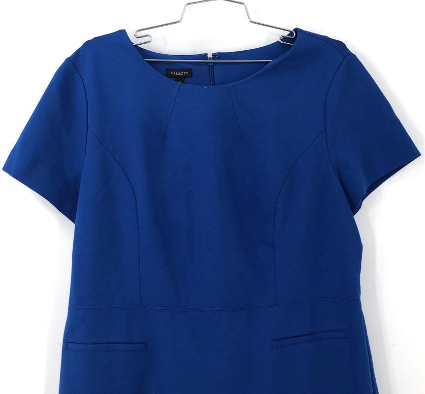 NWT Talbots Women's Blue Sheath Dress - Size 14