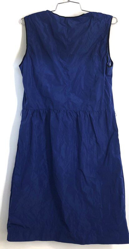 Lilli Sucre Women's Blue Full Zip Sleeveless Dress Polyester Pockets Sz ML