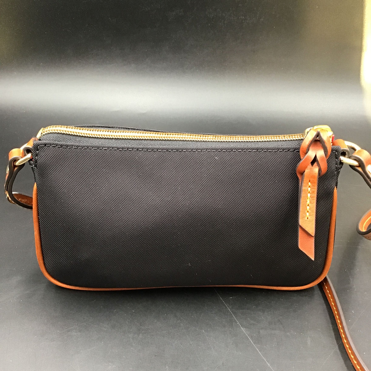 Dooney & Bourke Black\Brown Nylon 'Lexie' Crossbody Bag (+COA)