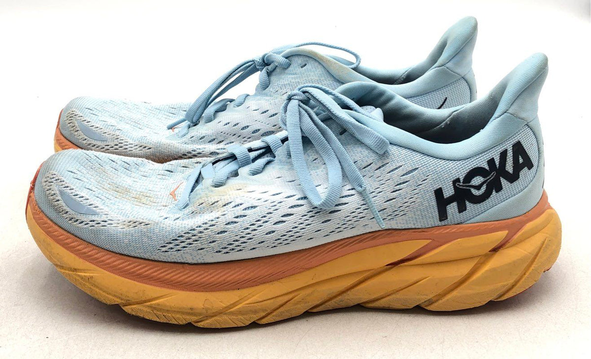 Hoka One One Women&#39;s Clifton 8 1119394 SSIF Blue Athletic Shoes - Size 8B