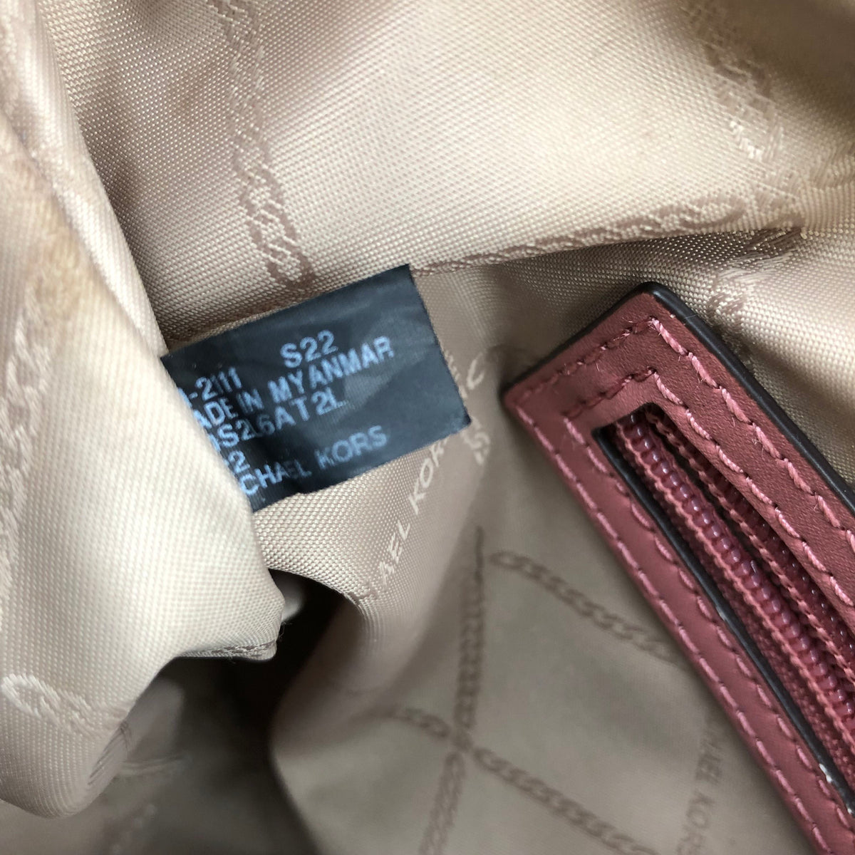 Michael Kors Rose Pink Jet Set Laila Satchel Bag Gold Hardware COA