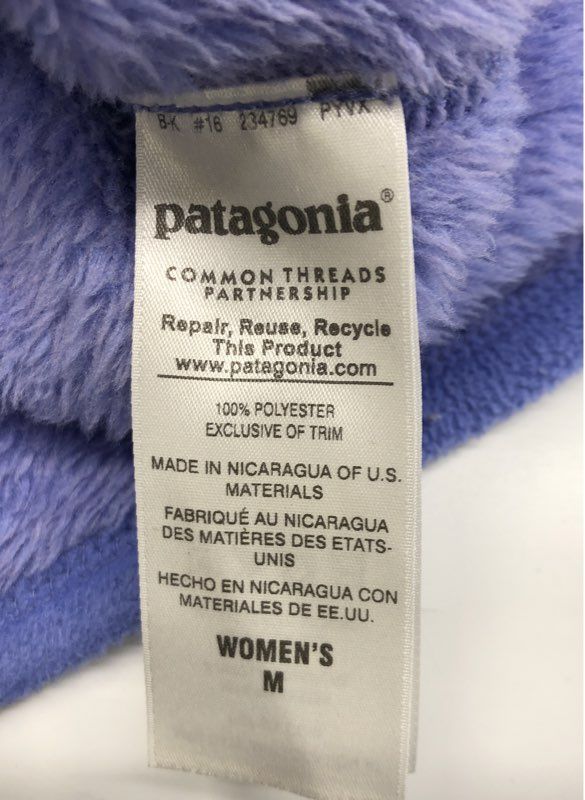 Patagonia Women's Re-Tool Snap-T Fleece Pullover Purple High Pile Sz M
