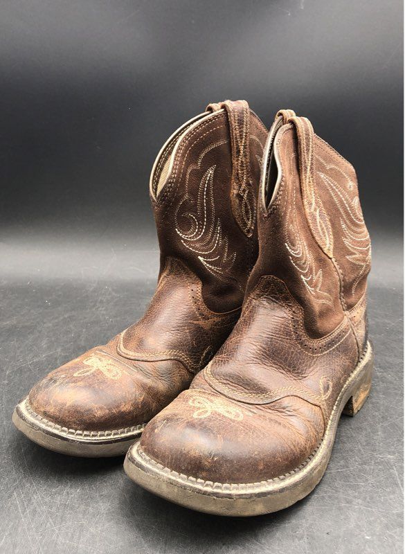 Ariat Fatbaby Heritage Dapper Distressed Brown Western Boots Women's Size 8.5 B