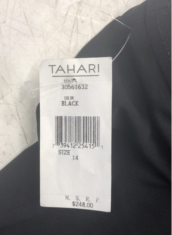 Tahari Women's Career Maxi Straight Skirt Black Size 14 NWT