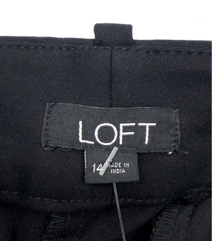 LOFT Women's Black Skinny Pants Solid Size 14 NWT