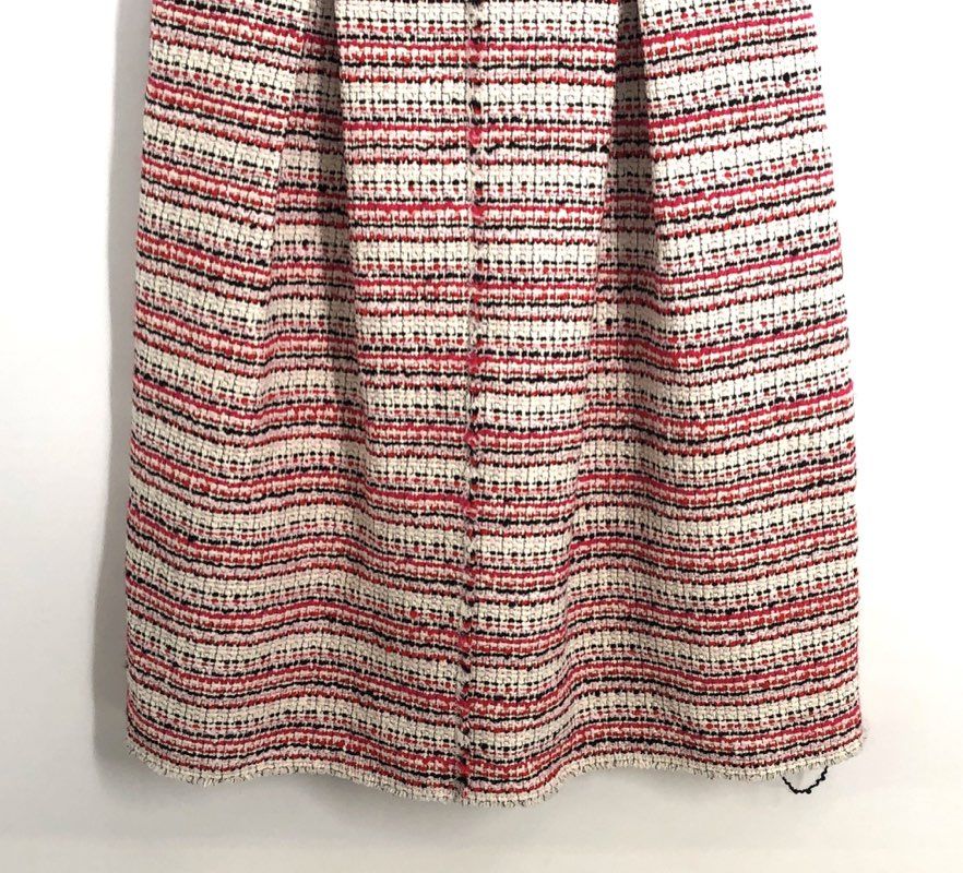 Rebecca Taylor Women's Optic Tweed Sleeveless Sheath Dress Red White NWT Sz 2
