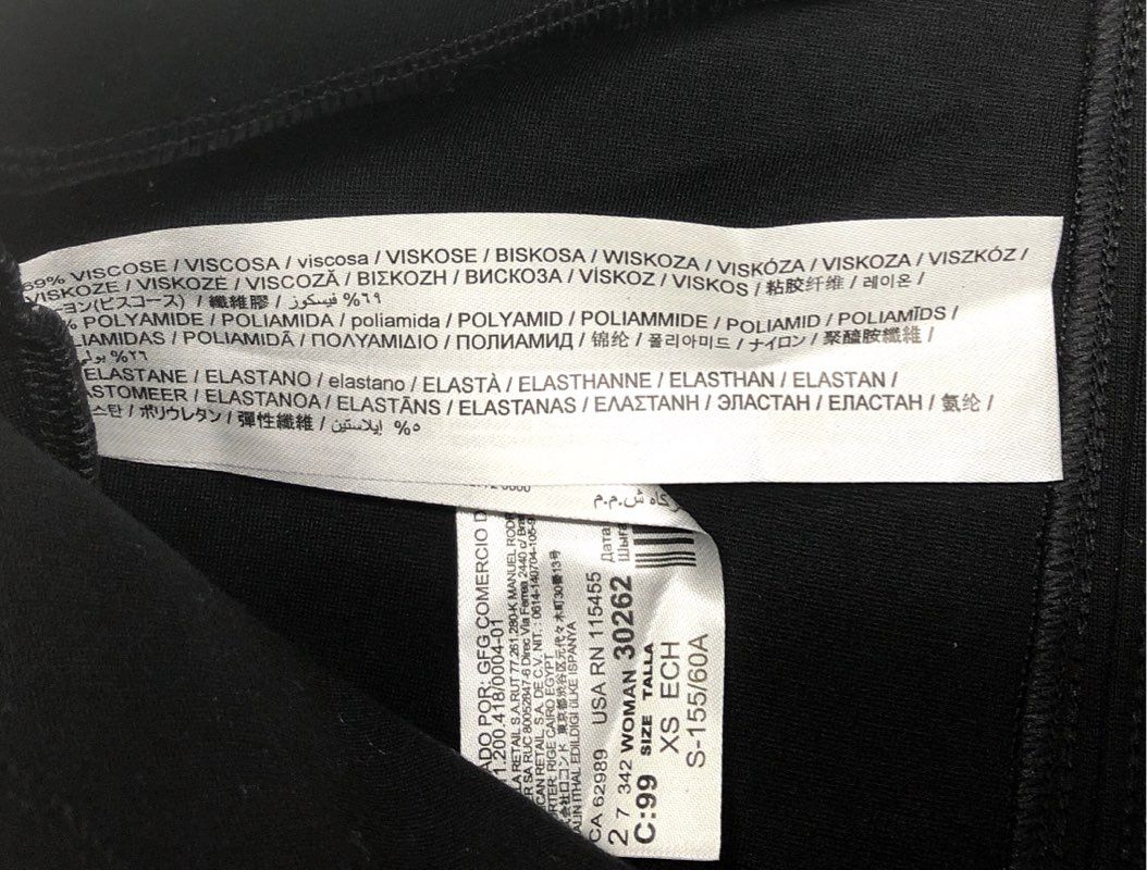 Mango Women's Black Seam Front Split Hem Leggings Trousers NWT Sz XS