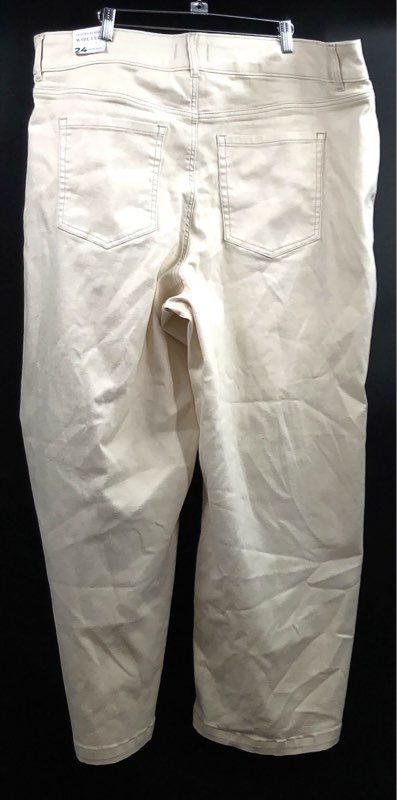 Lane Bryant Women's Cream Repreve Wide Leg Pants NWT Sz 24