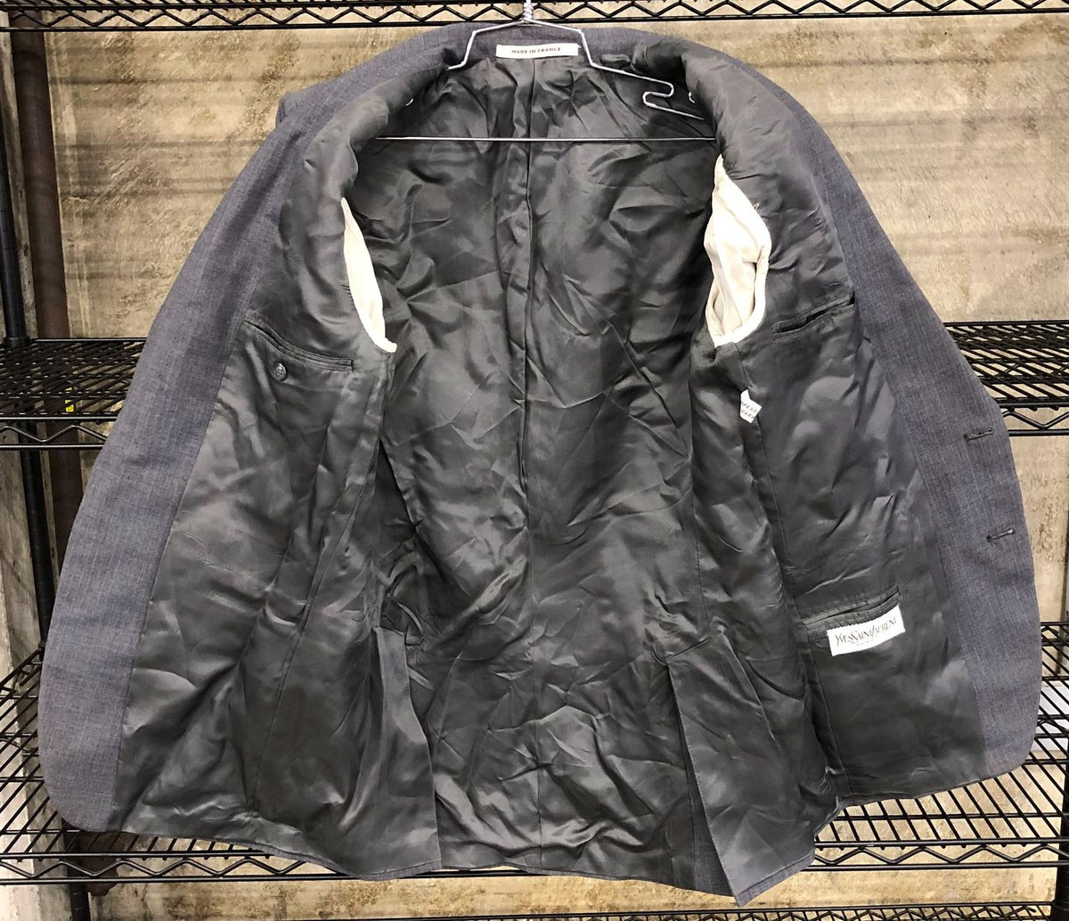 Yves Saint Laurent Men's Designer Grey Suit Jacket - Approx. Size M (+COA)