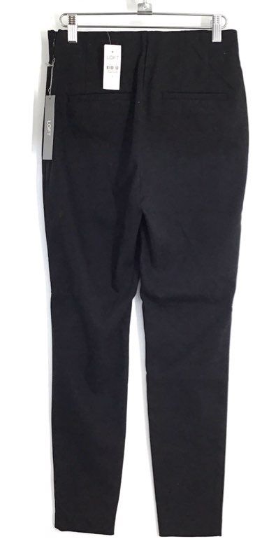 LOFT Women's Black High Waist Skinny Tailored Trousers Stretch NWT Sz 2