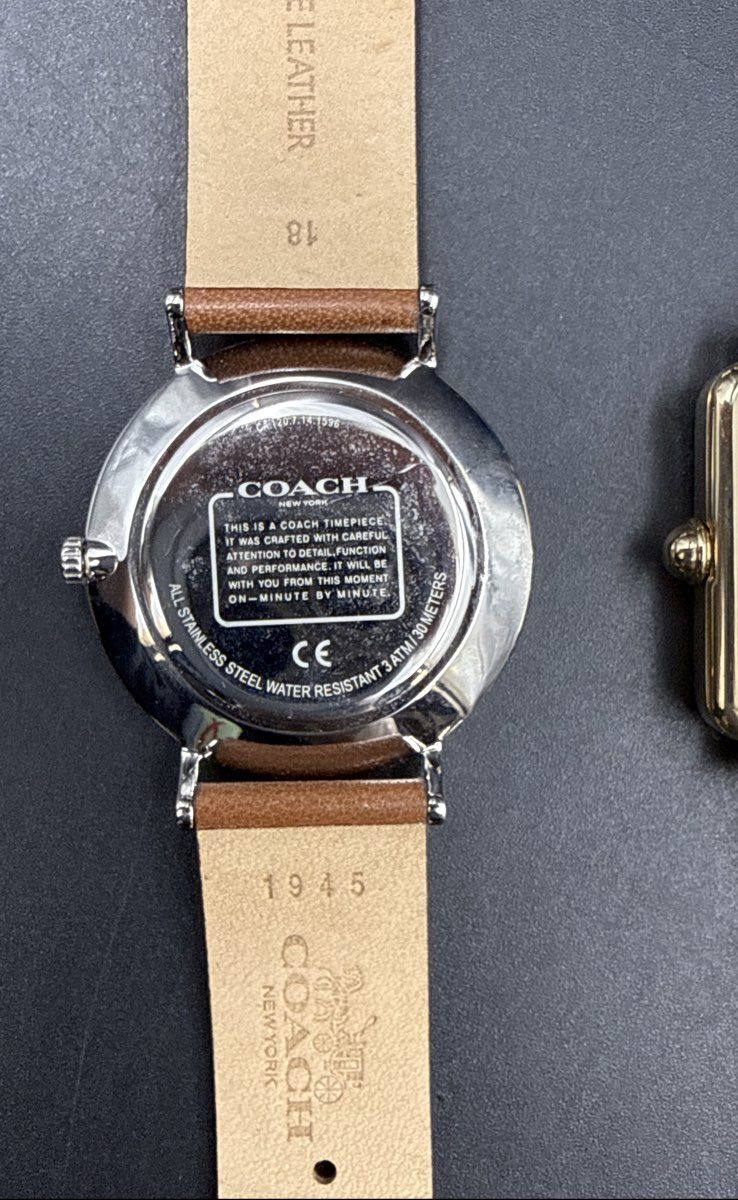 Coach & Marc Jacobs Watch Lot of 2 Women's Designer Stainless Steel Leather