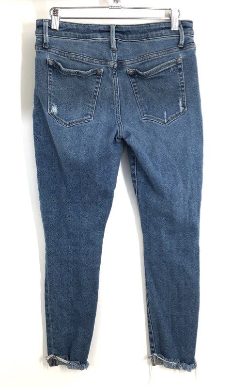 Sam Edelman Women's Blue The Kitten Mid Rise Skinny Crop Jeans Sz 28