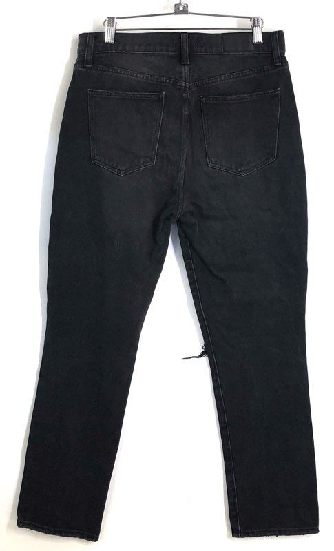 Pistola Women's Black Tasha High Rise Straight Distressed Jeans Sz 28